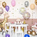 Foliový balonek růžový květinový Happy Birthday 35 cm