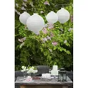 Lampion se světýlkem 30 cm bílý