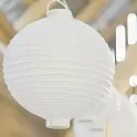 Lampion se světýlkem 30 cm bílý