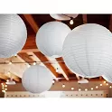 Lampion kulatý 25 cm bílý