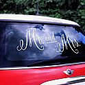 Nalepovací nápis na auto - Mr and Mrs