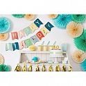 Party nápis vlaječky barevný mix Happy Birthday 175 cm