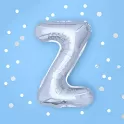 Foliové písmeno Z stříbrné 35 cm