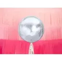 Foliový balonek koule Ombre stříbrný 40 cm