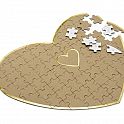 Svatební kniha hostů puzzle - srdce 45 x 35 cm