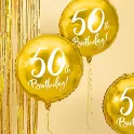 Foliový balonek zlatý - 50th Birthday - 45 cm