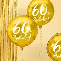 Foliový balonek zlatý - 60th Birthday - 45 cm