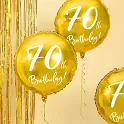 Foliový balonek zlatý - 70th Birthday - 45 cm