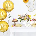 Foliový balonek zlatý - 70th Birthday - 45 cm
