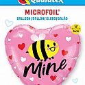 Fóliový balónek Srdce - Bee mine 45cm