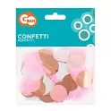 Konfety papírovo-fóliové mix bílá-růžová-rosegold