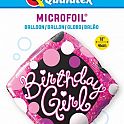 Fóliový balónek Diamant - Birthday Girl 45cm