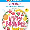 Fóliový balónek Kruh - Birthday Ovoce 45cm