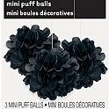 Dekorační závěsné pom pomy černé 3ks, 23cm