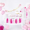 Závěsný baner "Baby girl" růžový