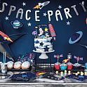 Závěsný baner "Space party" stříbrný