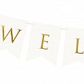 Závěsný baner "WELCOME" - bílý, 15 x 95 cm