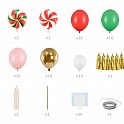 Dekorační balonková girlanda Vánoční Candies 74 ks - 170x155 cm