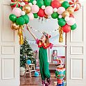 Dekorační balonková girlanda Vánoční Candies 74 ks - 170x155 cm