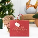 Dárková taška - Vánoční Merry Christmas červená