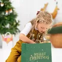 Dárková taška - Vánoční Merry Christmas zelená