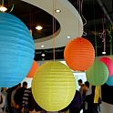 Lampion kulatý 30 cm žlutý