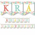 Papírový baner Narozeniny kraft