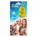 Foliová číslice 8 zlatá - 35 cm