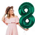 Foliová číslice - smaragdová zelená 8 - 85 cm