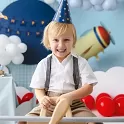 Papírové čepičky modré s hvězdičkami 6ks
