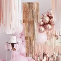 Závěsná dekorace rosegold lustr 130 cm