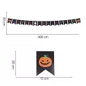Vlaječková girlanda nápis Happy Halloween 3 m