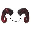 Plastové čertovské rohy zahnuté 56 cm