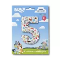 Foliová číslice 5 - Bluey 66 cm