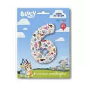 Foliová číslice 6 - Bluey 66 cm