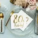 Papírové ubrousky 80. narozeniny