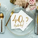 Papírové ubrousky 40. narozeniny