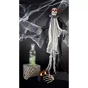 Závěsná halloweenská dekorace kostra klauna - 30 x 85 cm