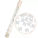 Vystřelovací konfety motýli bílí 60 cm