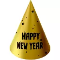 Párty čepičky Happy New Year BlackGold 6 ks