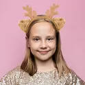 Vánoční čelenka - Sob s ušima hnědá