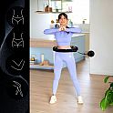 Masážní hula hoop HMS HHM13 se závažím, magnety a počítadlem černá