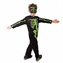 Halloween dětský kostým kostlivec neon