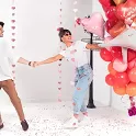 Girlanda srdíčka rosegold 350 cm
