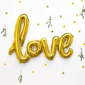 Foliový nápis love ve zlaté barvě 73 x 59 cm