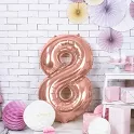 Foliová číslice - rose gold 8 - 86 cm