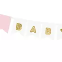 Závěsný baner "Baby girl" růžový