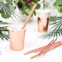 Papírová brčka rose gold - 250 ks