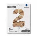 Foliová číslice Puppyloons 2 kočička 89 cm