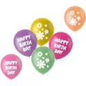 Latexové balónky boho Happy Birthday  6 ks